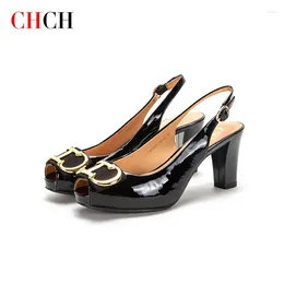 Chaussures décontractées chch sandales féminines robe de mode d'été talon épais talons hauts