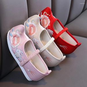 Chaussures décontractées pour enfants en dentelle Big Flower Princess Party Performance Baby Student Girl For Kids Soft Sole