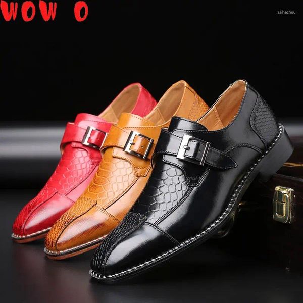 Chaussures décontractées Crocodile Modèle Men de commerce Robe Pointy PU Le cuir chaussure formelle grande taille 48 Mâle de fête de fête Footwes Zapatos