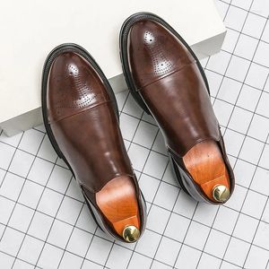 Chaussures décontractées en cuir classique hommes robes formelle chaussures