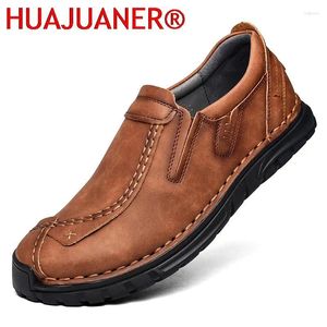 Casual schoenen Klassieke herenmode Lederen vrijetijdsbesteding Heren Loafers Slip-on mocassins Mannelijke comfortabele rij-outdoor wandelschoen