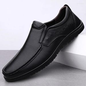 Casual schoenen Classic Soft Soled Men's Echte Leather Park Jogging Business Conference formeel