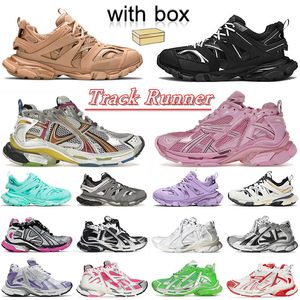 Runner 7 7.5 Designer Track 3.0 Mens Dames Dress Shoes Platform Sneakers Paris Trainers Nylon Black White Bourgondië Tess.S.Gomma loafers met doos