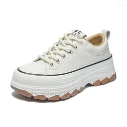 Casual schoenen Klassieke damesplatformsneakers Stevige buitenwandelschoenen met veters Gevulkaniseerde Tenis Zapatos De Mujer