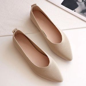 Chaussures décontractées comémore Slip on Flat Work Summer 2024 Mesdames Pointed Toe Soft Shallow Ballers Women Fashion Ballet Flats