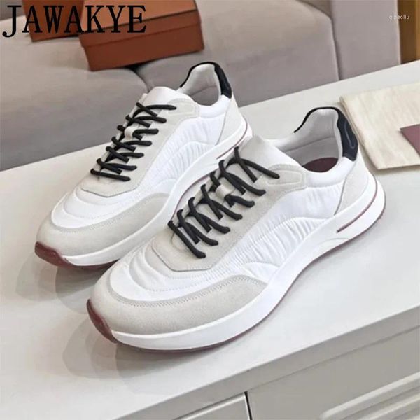 Chaussures décontractées réconforter les hommes patchwork paresseux baskets masculins Business pour lacets à lacets de marche en blanc masculin blanc