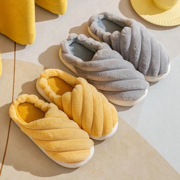 Zapatos informales Pórgano Invierno Invierno Interior Pareja de pareja de hombres y mujeres Desgastamiento resistente a las mujeres Slippers Mujeres