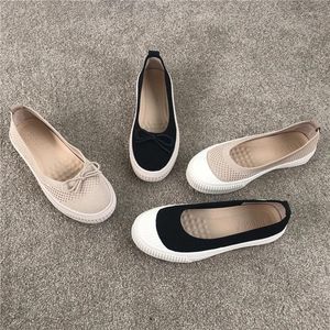 Casual schoenen Creepers Ademboers brei Loafers vrouwelijke mocassins platform vrouwen dikker opgeloste sneakers weven flats vrouw 2024