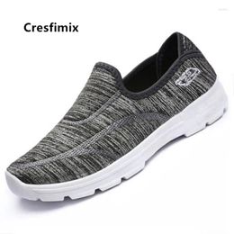 Chaussures décontractées cresfimix hommes cool bleu respirer slip sur les mots noirs de l'homme anti-patin