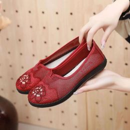 Chaussures décontractées cresfimix femmes mignonnes mignons maigres slip respirant sur les mots anti-dérapage dame cool rouge confort floral plat a78d