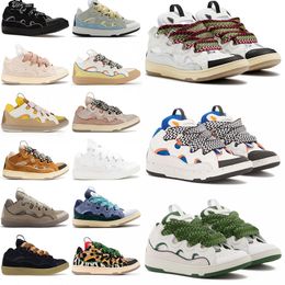 Chaussures décontractées Curb Chaussures à lacets sneaker extraordinaire en relief baskets Curb chaussures pour hommes chaussure en cuir de veau baskets à plateforme en caoutchouc femmes 35-46