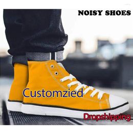 Zapatos casuales imágenes personalizadas o hombres para mujeres con laceos vulcanizan clásico respiratoria de lienzo alto top sneakers
