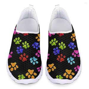 Zapatos casuales lindas fíotes para mascotas damas planas transpirables al aire libre de verano ligero al aire libre