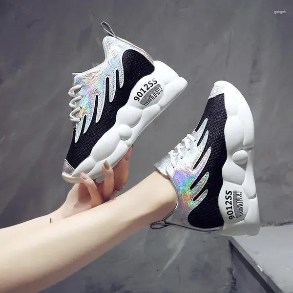 Chaussures décontractées papa aspirant ascenseur sauvage ins ultra-tire baskets de plate-forme féminine femme coréenne femme sneakersjh8sd