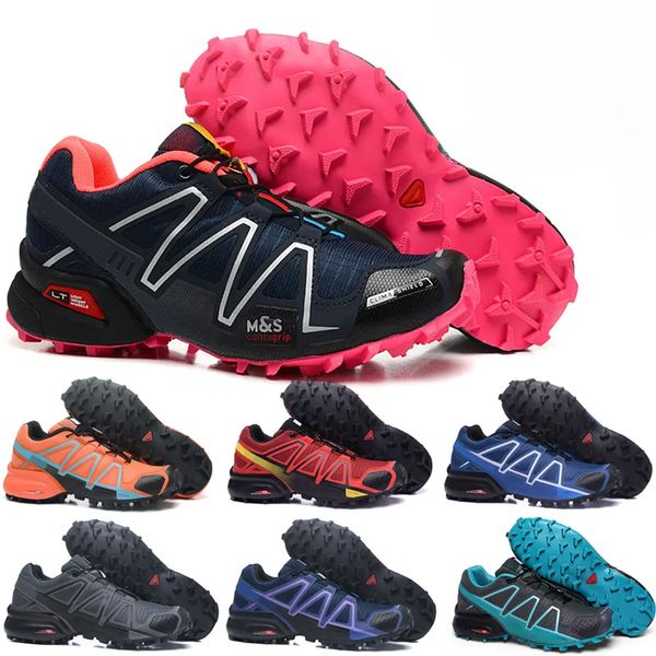 Chaussures de sport design Mode Salomon Speed Cross 3 Chaussures de course garçons Filles Speed Cross 3 Marine turquoise rose alpinisme chaussures de sport pour hommes en plein air