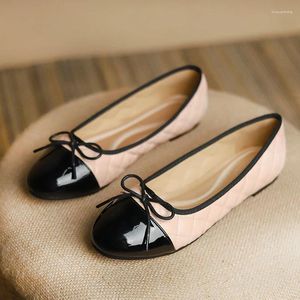 Casual schoenen Designer lederen patchwork bowtie flats vrouwen comfortabele zwangere vrouwelijke zilveren glitter loafers boog mocassins plus maat 42 43