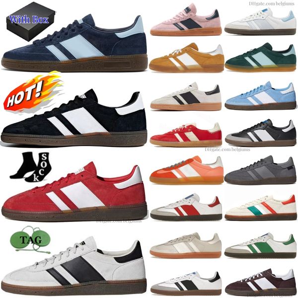 Spezails Designer Sneakers Handball Aluminium blanc Black Gum Cloud Clear Pink Brown Night Night Blue Blue Green Navy Gris Gris rouge Scarlet Sand Yellow