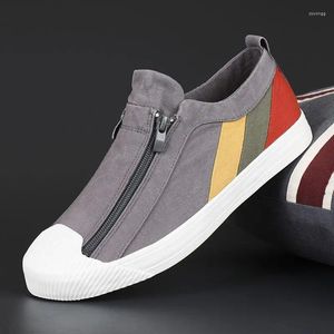 Casual schoenen ontwerper beschermde teen heren sneaker canvas hoge top zomer ademende dubbele ritsen veiligheidsschoen man enkel sneakers