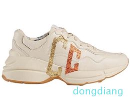 Casual schoenen ontwerper Rhyton sneaker heren dames schoen Wave mond tijgerwebprint Vintage trainer man vrouw verscheidenheid aan stijlen