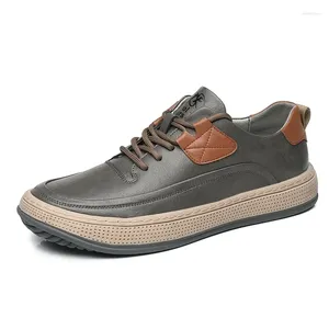 Casual Shoess Designer's Men's Trend Color a juego de deportes de oficinas de negocios de cuero de cuero genuino