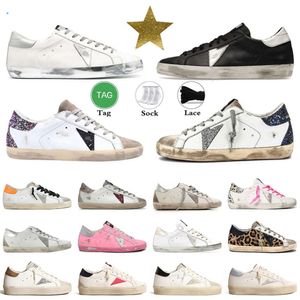 Casual schoenen Designer schoenen Gouden schoenen Dames Hi Super Star Nieuwe Ganzen Ball Star Do Luxe schoen Italië merk Sneakers Pailletten Sterren Oud Vuil lederen trainer