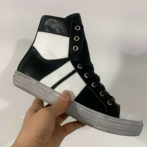 Chaussures décontractées Designer Skel Shoes Am Top Qualité Luxe Mode Épissage Chaussures Chaussures de rue Chaussures de planche Doublure en peau de vache Garçons Chaussures de planche