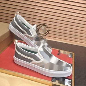 Casual schoenen Designer Vintage print geruite sneakers Topkwaliteit luxe mode echt leer patchwork geruite herenschoenen Foot Kick Loafers Luie schaatsen