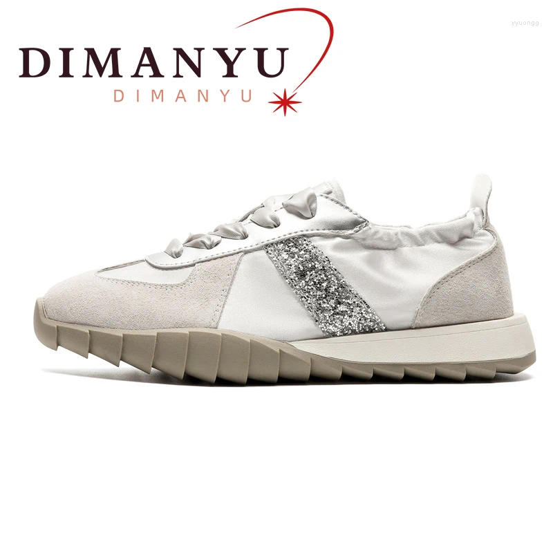Chaussures décontractées Dimanyu Moral Training Summer 2024 Real Leather Fashion Lace Lace Femme Forrest Gump