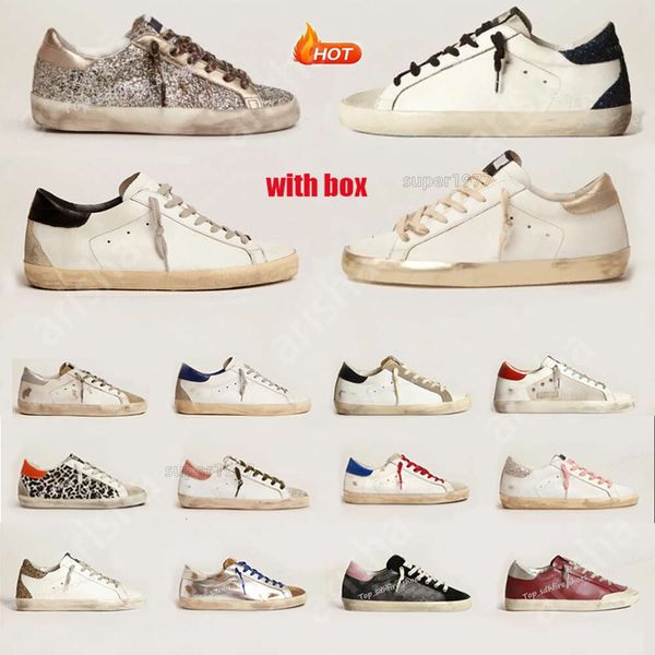 Chaussures décontractées Chaussures sales Baskets Chaussures Designer Baskets Goldenity Super Gooseity Star Classic Do-Old Snake Skin Talon Daim Citp taille 35-46