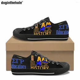 Chaussures décontractées doINTHOLE Fashion Classic Student Low Top Canvas Sigma Gamma Rho Sorority Flat Women's Sneakers