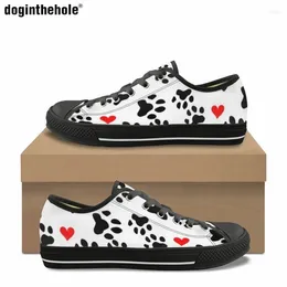 Casual Shoes Doginthehole Fashion Women's Flat Classic Animal Print Design Sneakers Summer Comfortable Low Top Canvas