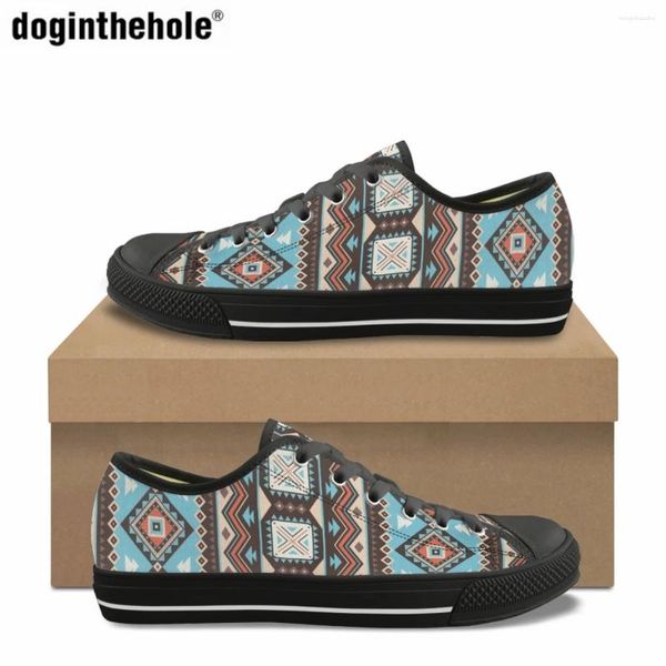 Chaussures décontractées doINTHEHOLE Femme Summer Low Top Top confortable Africain Art Totem Printing extérieurs Flat baskets