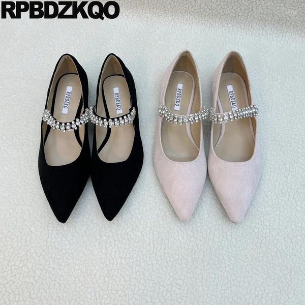 Zapatos casuales elegantes joyas diamantes de dama de honor Niza Mary Jane Women Drinestone 34 Japones