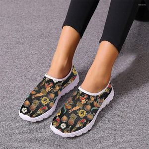 Chaussures décontractées ethniques Tribal Tropical Fruit Parrot Patché des femmes Spring Automne Vulcanisé Tende respirante