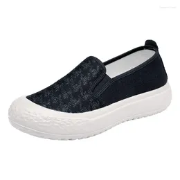 Casual schoenen etnische vintage dames slipper zomer plat linnen geweven wig doek zachte zool wandelende sandaal dames