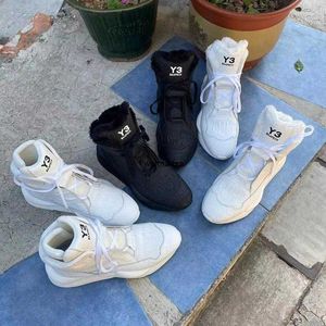 Casual schoenen Europa en Amerika Fashion Heren Dames Real Leather High Top Warm Running Sports Y3 Baapeck