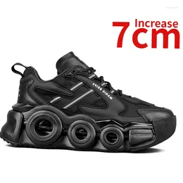 Chaussures décontractées Europe / American Black Knight Mech Design 7cm Sports accrus pour les hommes Générant d'ascenseur absorbant le cuir