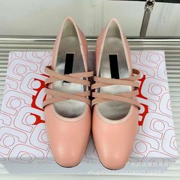 Chaussures décontractées Fée Style Mary Jane Spring Femme Salle peu profonde Tempérament plat carré Talon épais