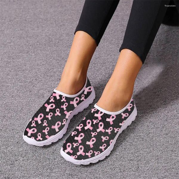 Chaussures décontractées Carton de caricot animé Modèle de cancer du sein Femmes hommes printemps automne tennis Tennis Dirt Dirt Resistant Absorption Sneakers