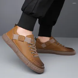 Casual Schoenen Mode Echt Leer Heren Loafers Sneakers LaceUp Oxford OutdoorJogging Dagelijks Board