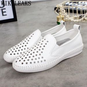 Zapatos casuales moda mocasines coreanos mujeres verano talla grande 42 43 damas blancas plano Zapatos casuales Mujer