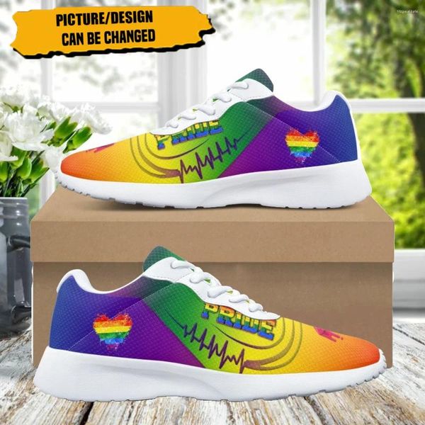 Chaussures décontractées Fashion LGBT Pride Match Design For Women Home Yoga Fitness Shoe confort
