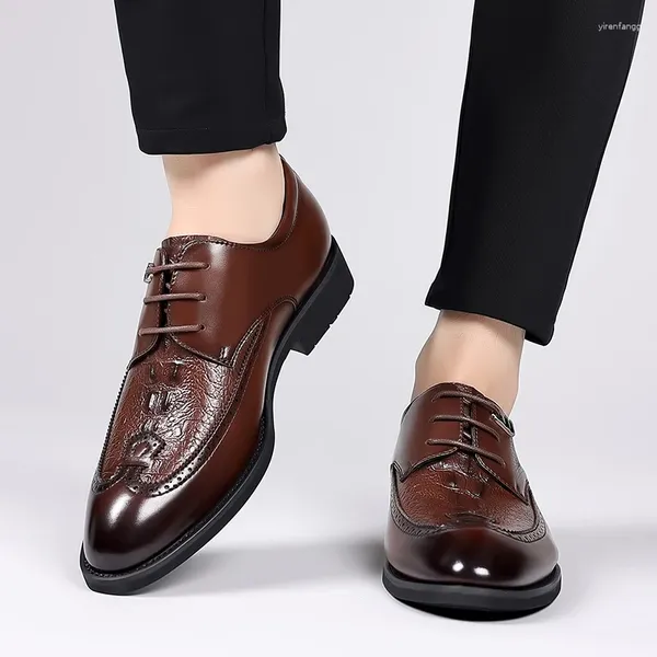 Chaussures décontractées mode luxe affaires haut de gamme en cuir hommes Oxford élégant formel chaussure Style britannique rencontre fête