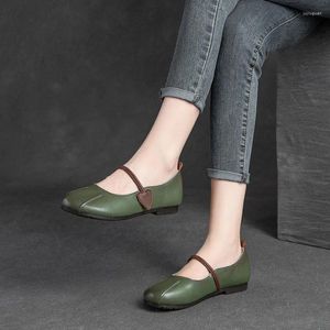 Casual Schoenen Mode Mary Jane Voor Vrouwen Haak Lus Ballet Flats Vrouw Dansen Herfst Loafers Dames Echt Leer