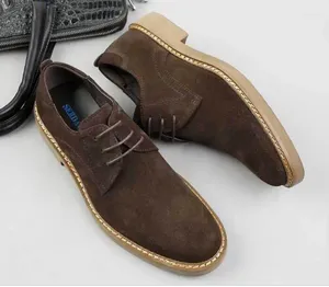 Casual schoenen Mode nubuck leer heren ademend echte veterschoenen voor heren