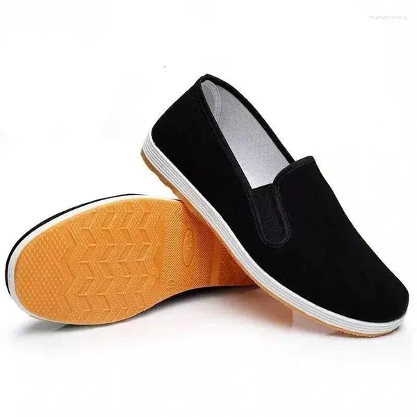 Chaussures décontractées Fashion Old Pékin Tissu pour hommes Style chinois traditionnel Bruce Lee Tai Chi Retro Rubber Sole 35-45