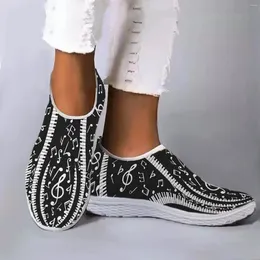 Zapatos casuales de moda diseño de piano llave en el hogar Mesh de las zapatillas de diseño de la marca Música de la marca Nota de las mujeres adolescentes de las adolescentes Slip On On