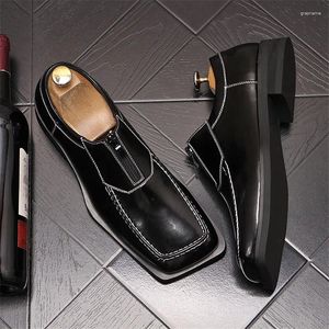 Chaussures décontractées Mode Blanc Men Blancs en cuir Locs commerciaux pour hommes Zapatillas Hombre