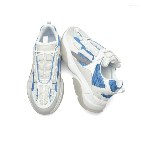 Chaussures décontractées mode forme d'os blanc hommes et femmes bas à lacets loisirs sport conseil étudiants en cuir RunningSneakers