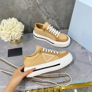 Vrijetijdsschoenen Mode Dames Platform canvas Veterschoen Klassiek Wit Rood Zwart